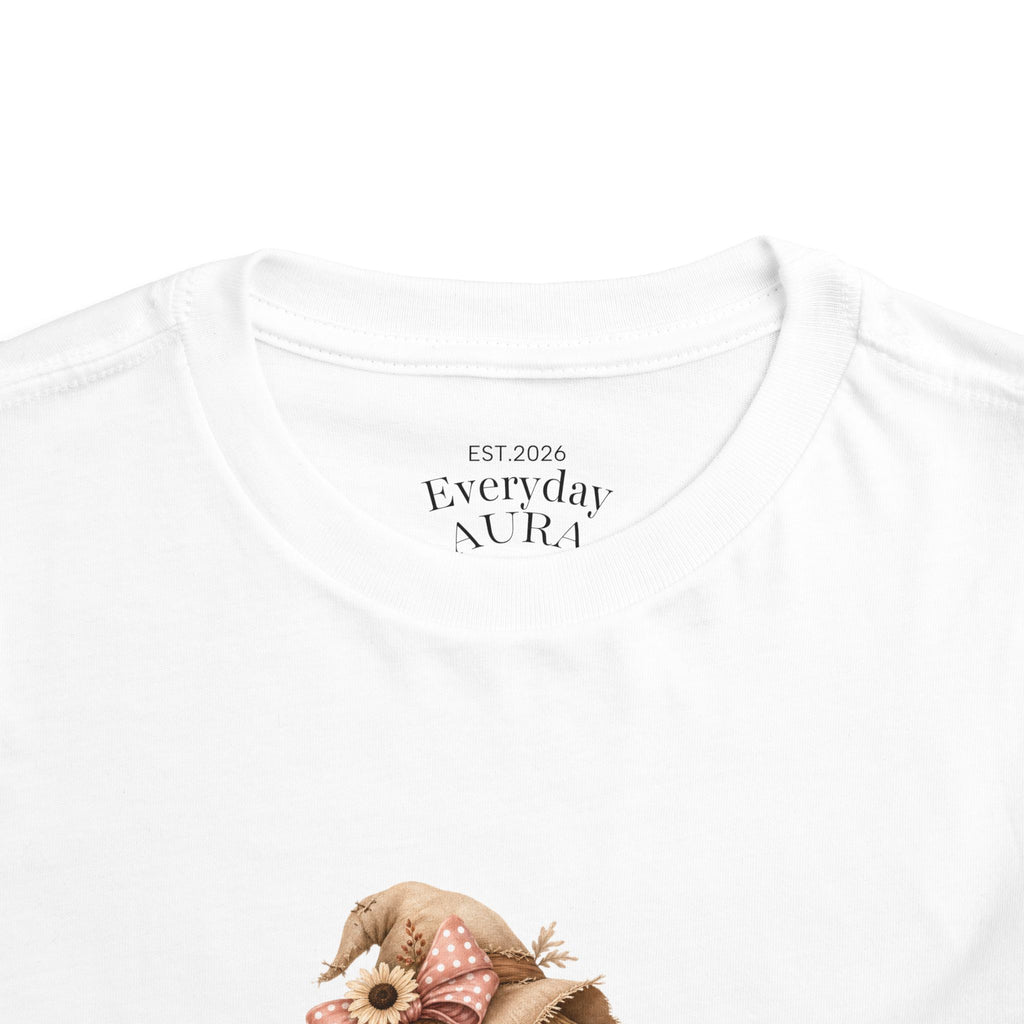 Toddler Tee — Autumn Scarecrow Pumpkin & Sunflower Fall Graphic