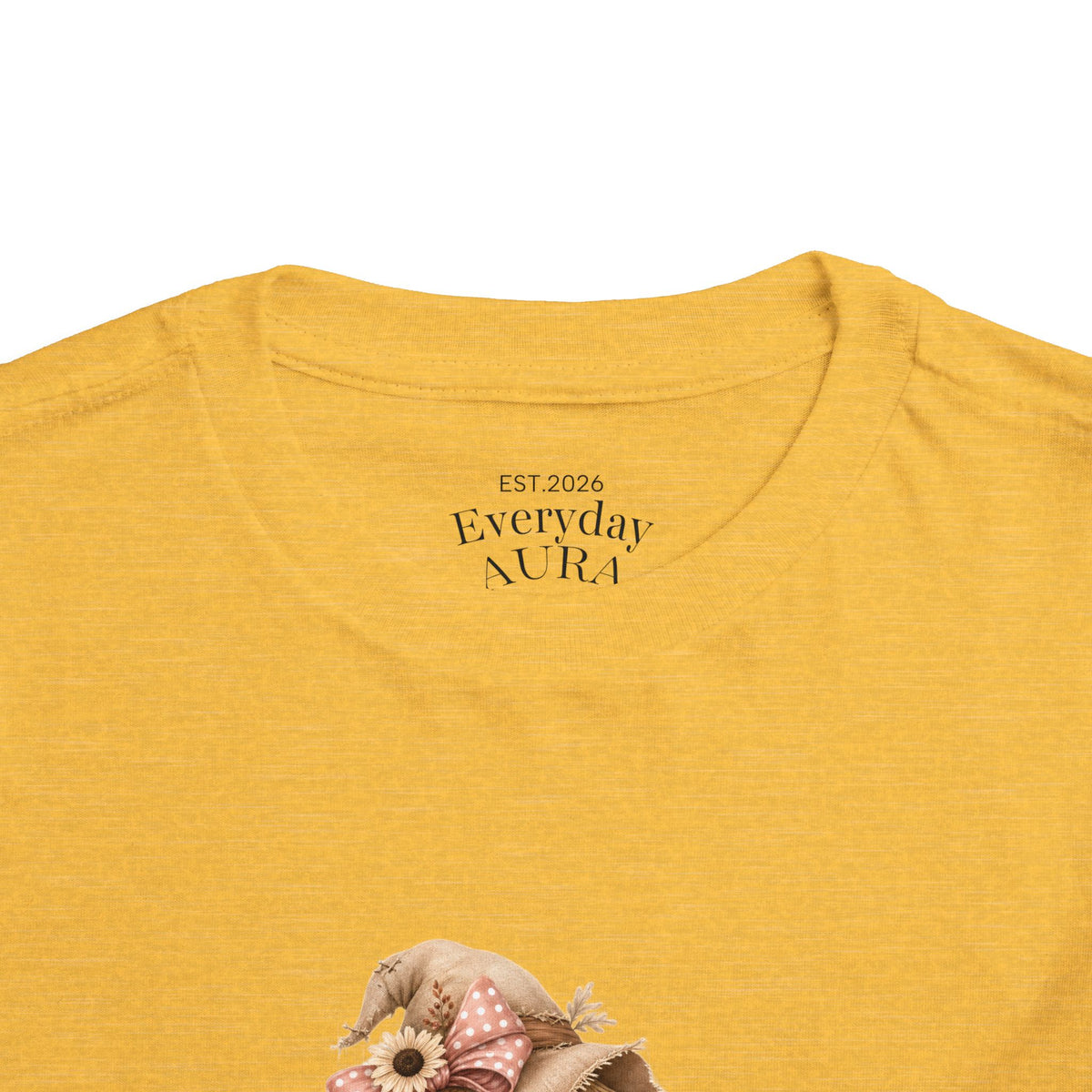 Toddler Tee — Autumn Scarecrow Pumpkin & Sunflower Fall Graphic