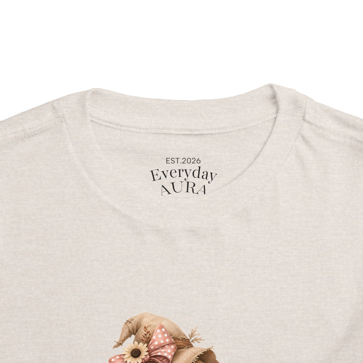 Toddler Tee — Autumn Scarecrow Pumpkin & Sunflower Fall Graphic