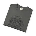 Scary Family Skeleton Tee — Halloween Orange Graphic T-Shirt