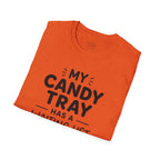 Candy Tray T-Shirt — "My Candy Tray Has a Waiting List" Halloween Candy Shirt