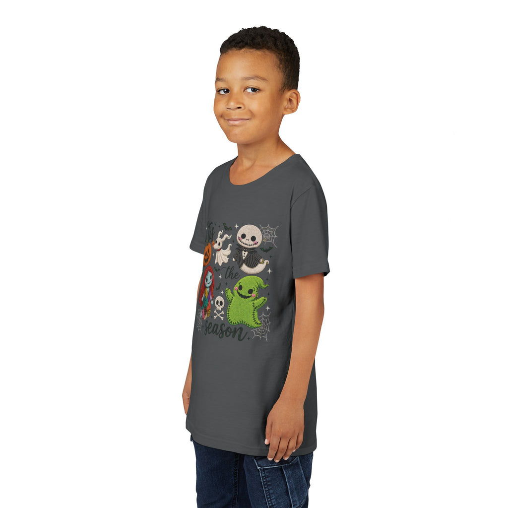 Youth Tee — 'Tis the Season' Cute Halloween Characters Graphic