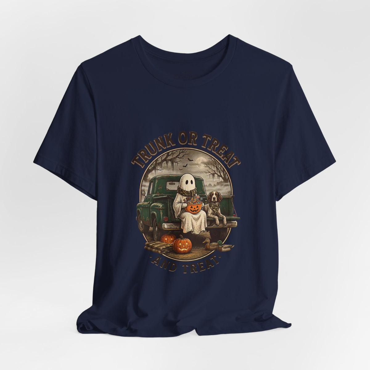 Trunk or Treat Vintage Ghost Tee | Spooky Hunting Halloween Shirt