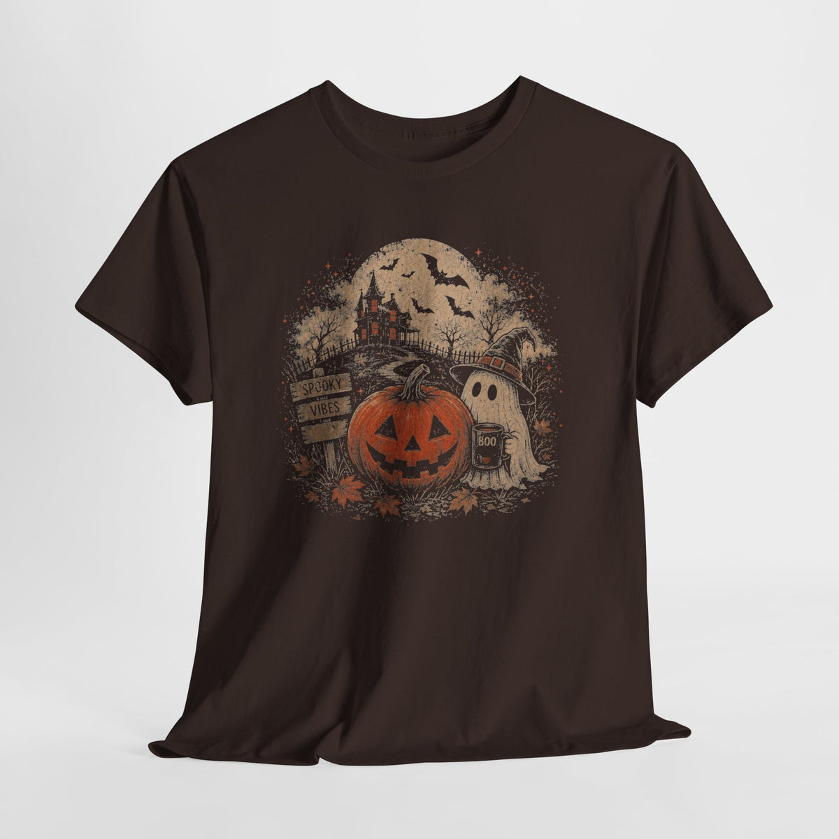 Vintage Halloween Pumpkin Ghost Tee