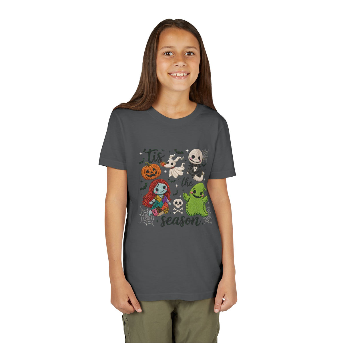 Youth Tee — 'Tis the Season' Cute Halloween Characters Graphic