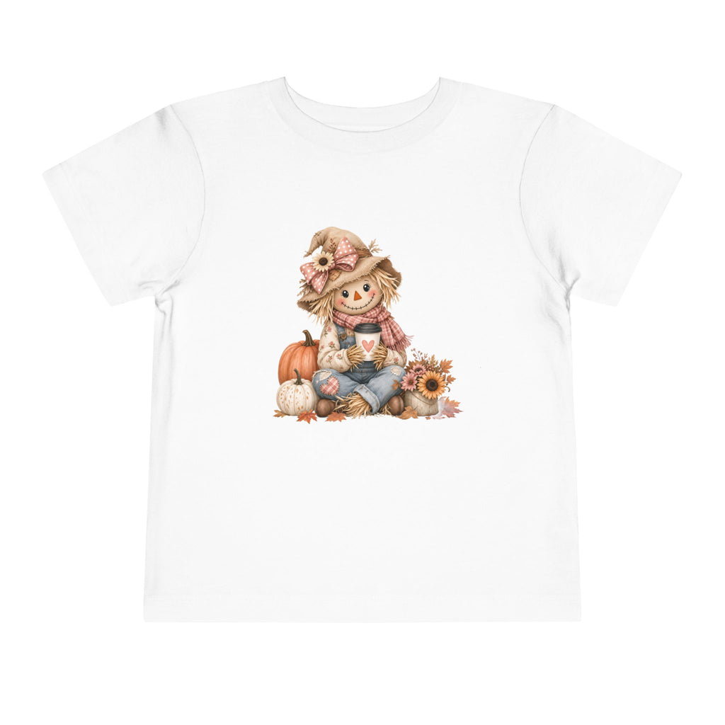 Toddler Tee — Autumn Scarecrow Pumpkin & Sunflower Fall Graphic