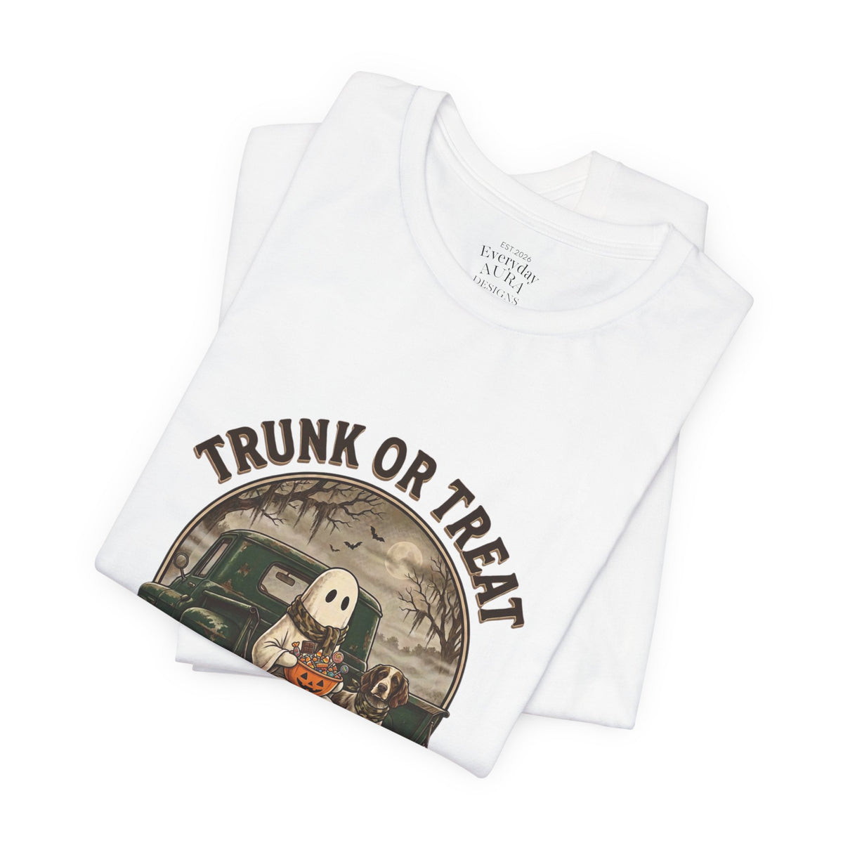 Trunk or Treat Vintage Ghost Tee | Spooky Hunting Halloween Shirt