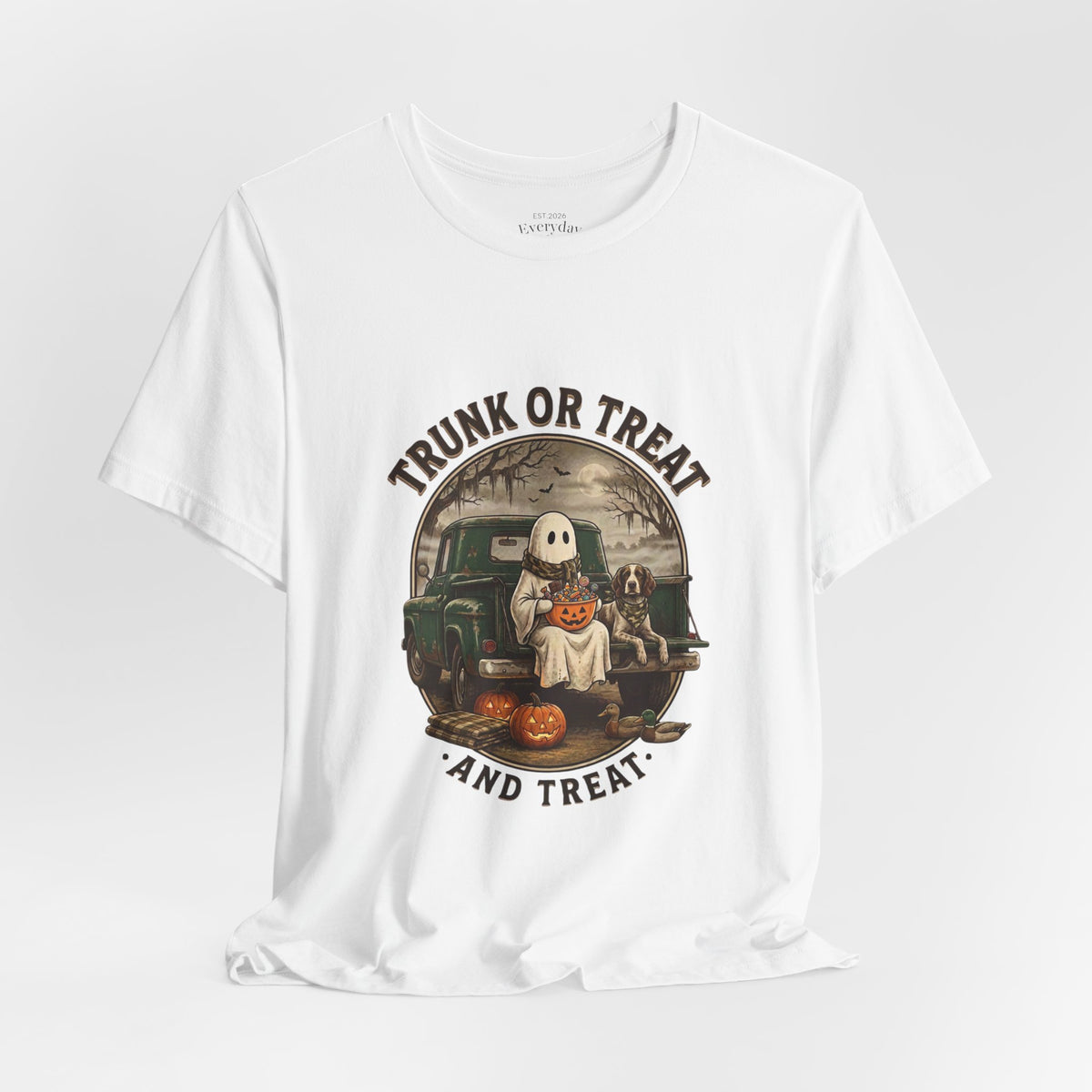 Trunk or Treat Vintage Ghost Tee | Spooky Hunting Halloween Shirt