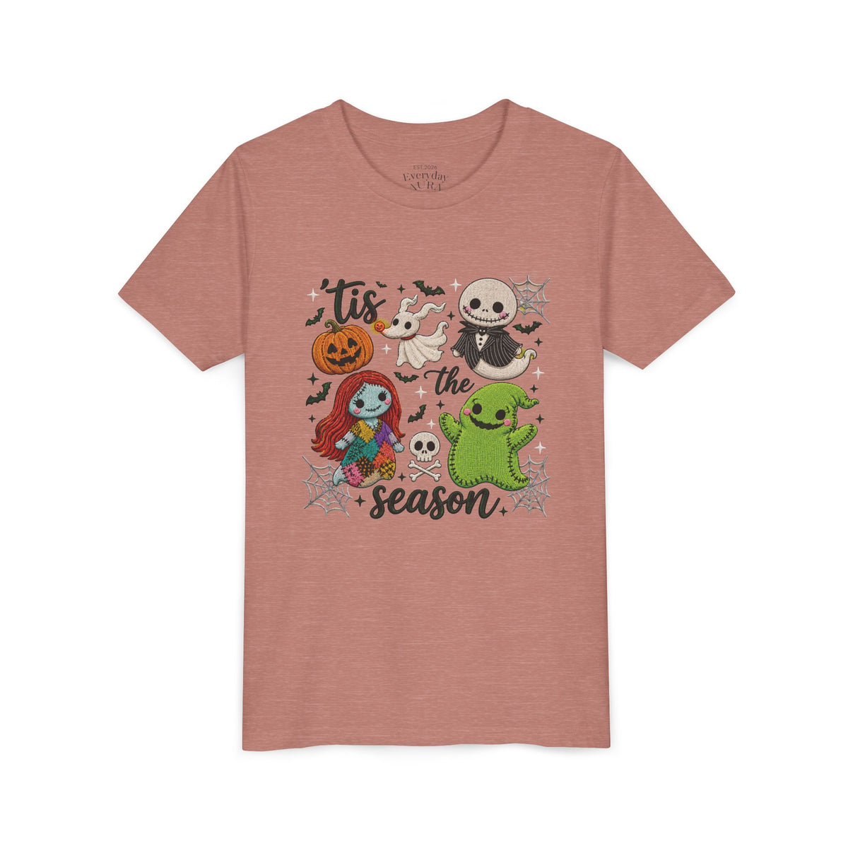 Youth Tee — 'Tis the Season' Cute Halloween Characters Graphic