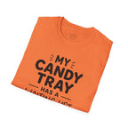 Candy Tray T-Shirt — "My Candy Tray Has a Waiting List" Halloween Candy Shirt