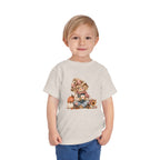 Toddler Tee — Autumn Scarecrow Pumpkin & Sunflower Fall Graphic