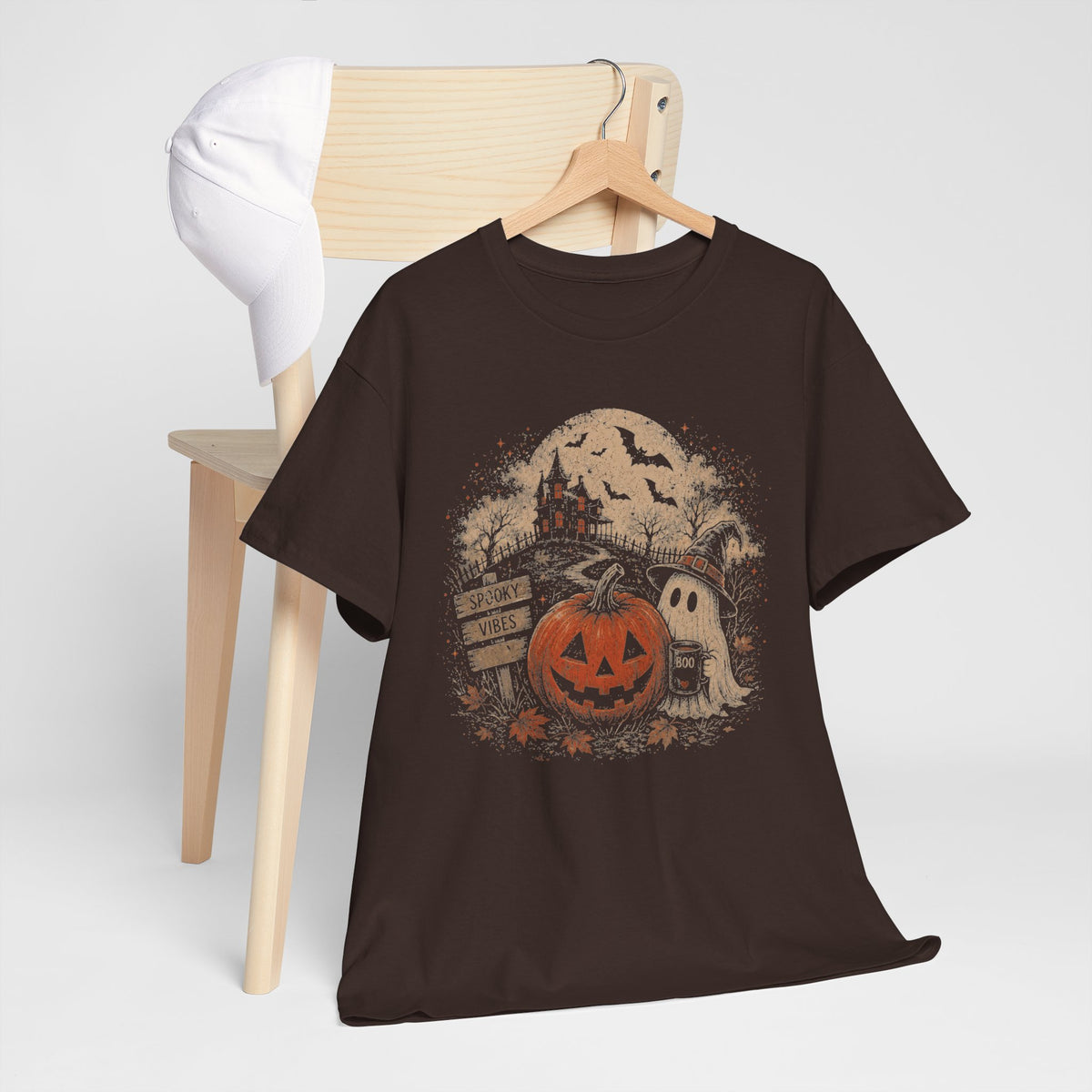 Vintage Halloween Pumpkin Ghost Tee