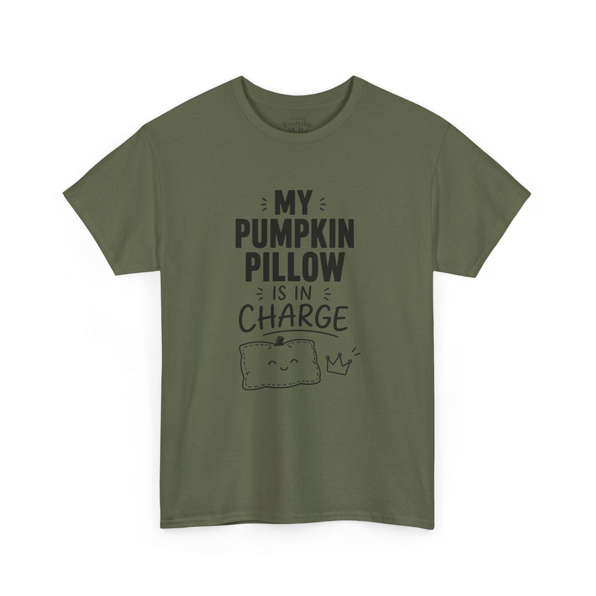 My Pumpkin Pillow Is In Charge T-Shirt — Cute Halloween Fall Graphic Tee
