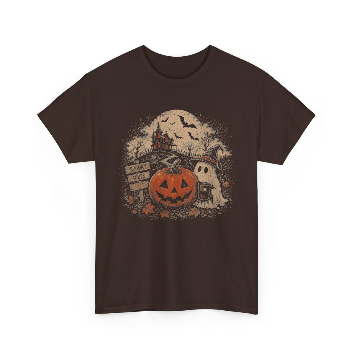 Vintage Halloween Pumpkin Ghost Tee