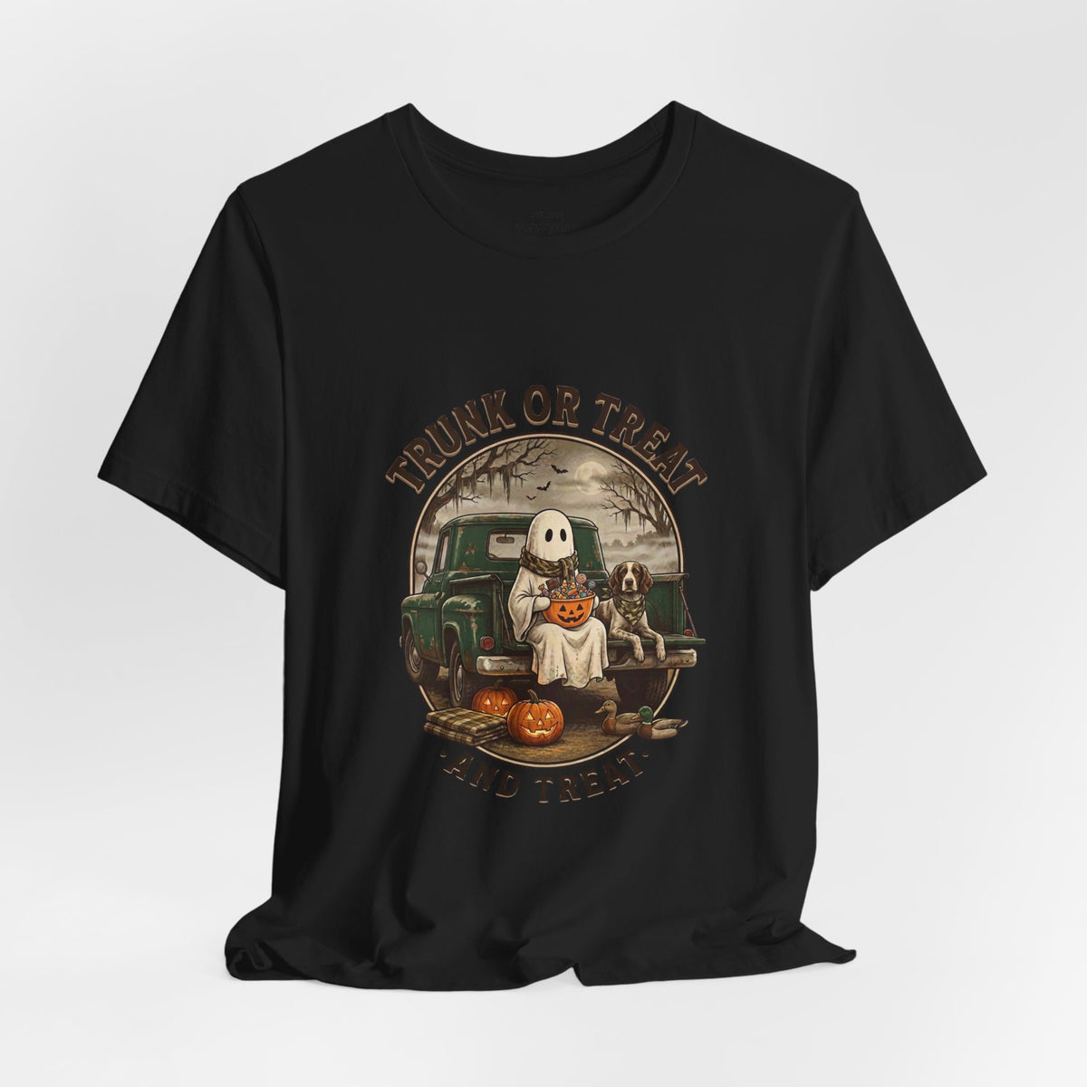 Trunk or Treat Vintage Ghost Tee | Spooky Hunting Halloween Shirt
