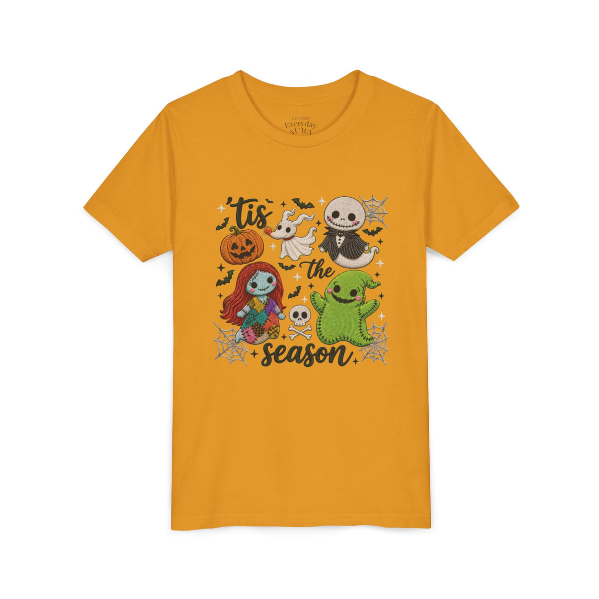 Youth Tee — 'Tis the Season' Cute Halloween Characters Graphic