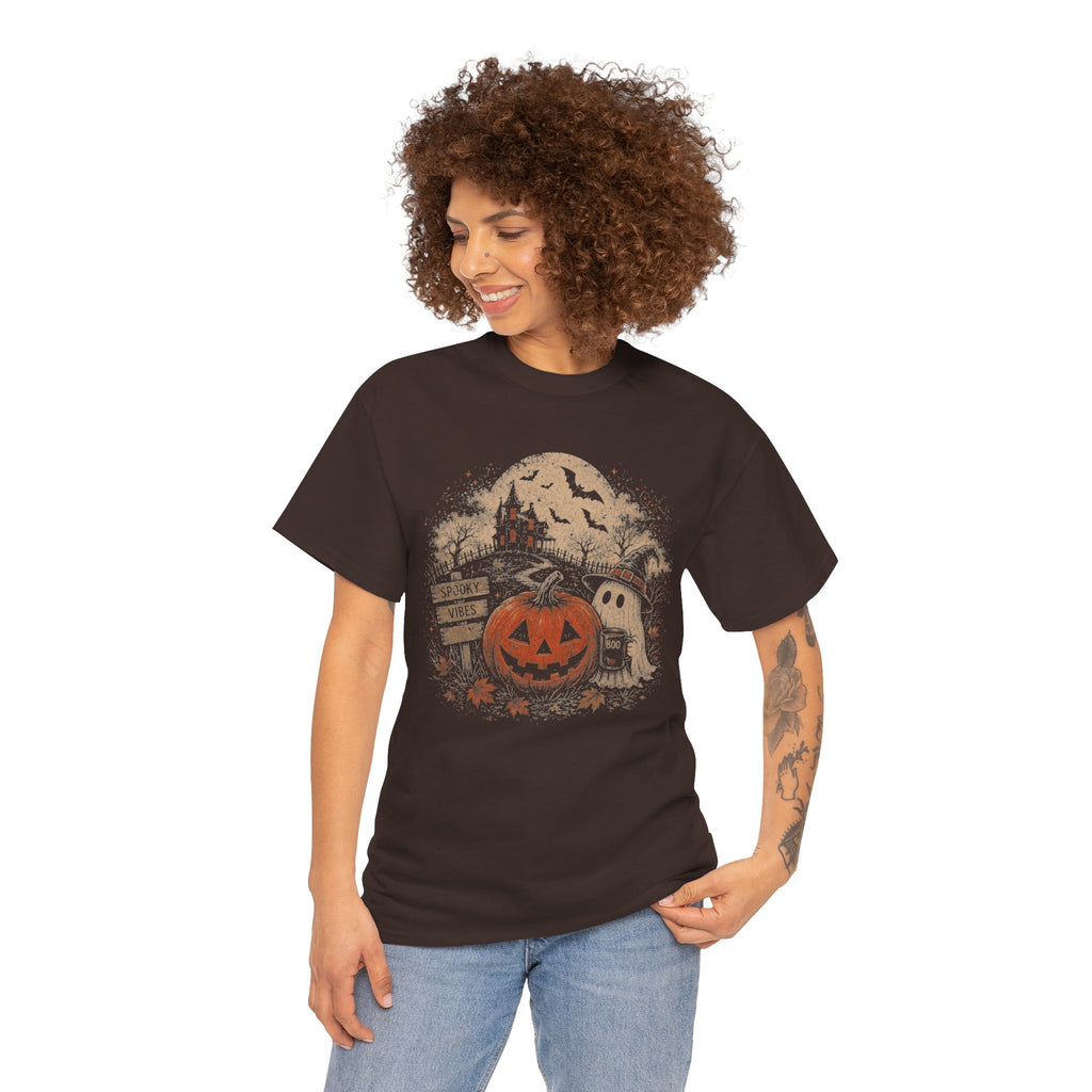 Vintage Halloween Pumpkin Ghost Tee