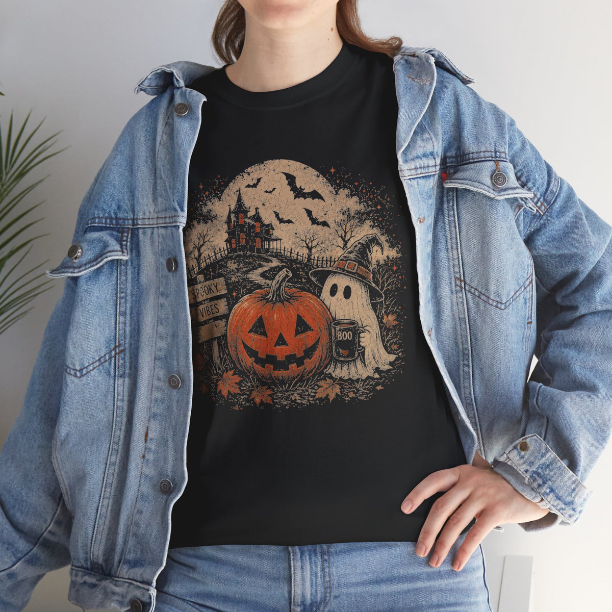 Vintage Halloween Pumpkin Ghost Tee