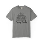 Scary Family Skeleton Tee — Halloween Orange Graphic T-Shirt