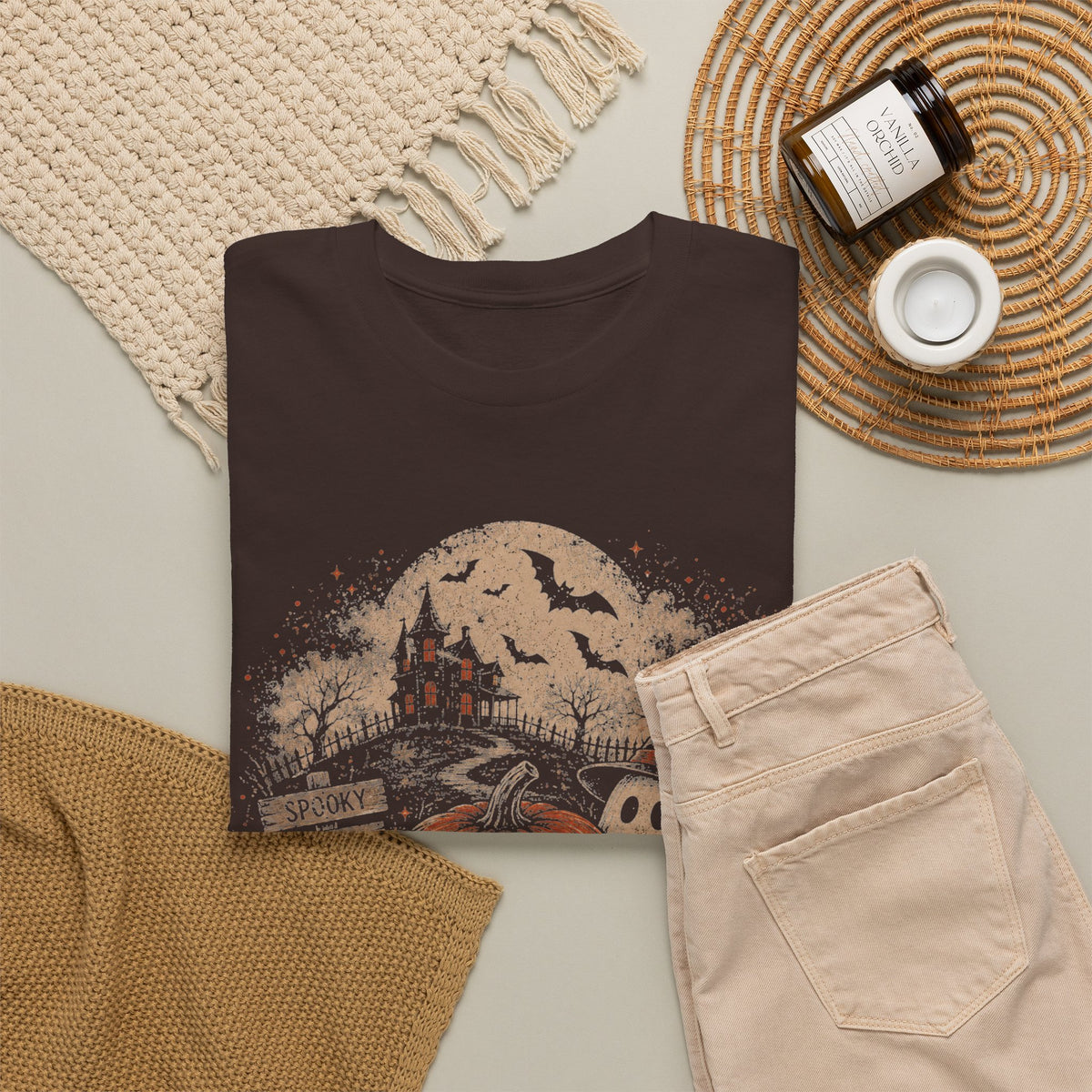Vintage Halloween Pumpkin Ghost Tee
