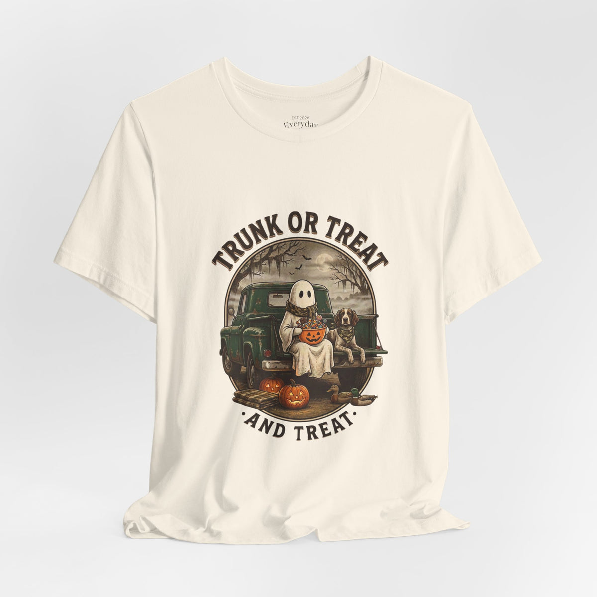 Trunk or Treat Vintage Ghost Tee | Spooky Hunting Halloween Shirt