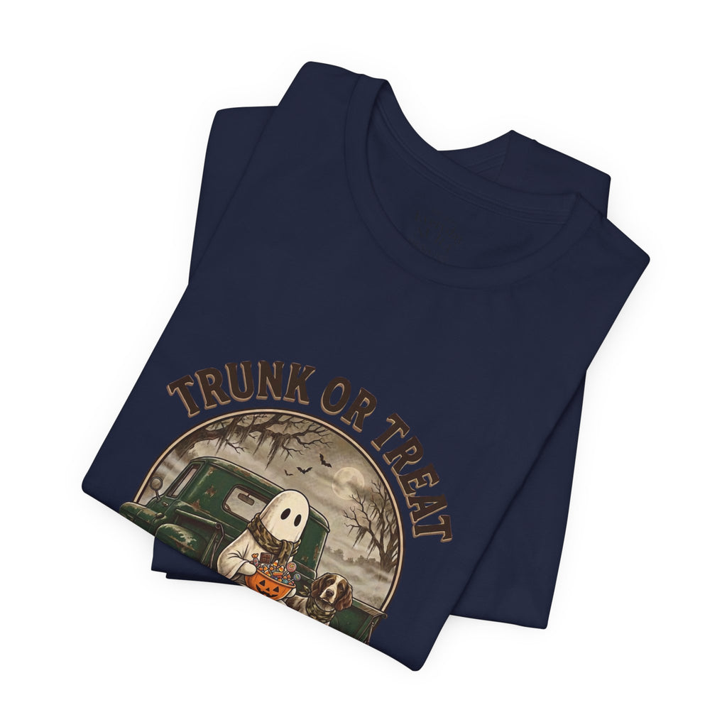Trunk or Treat Vintage Ghost Tee | Spooky Hunting Halloween Shirt