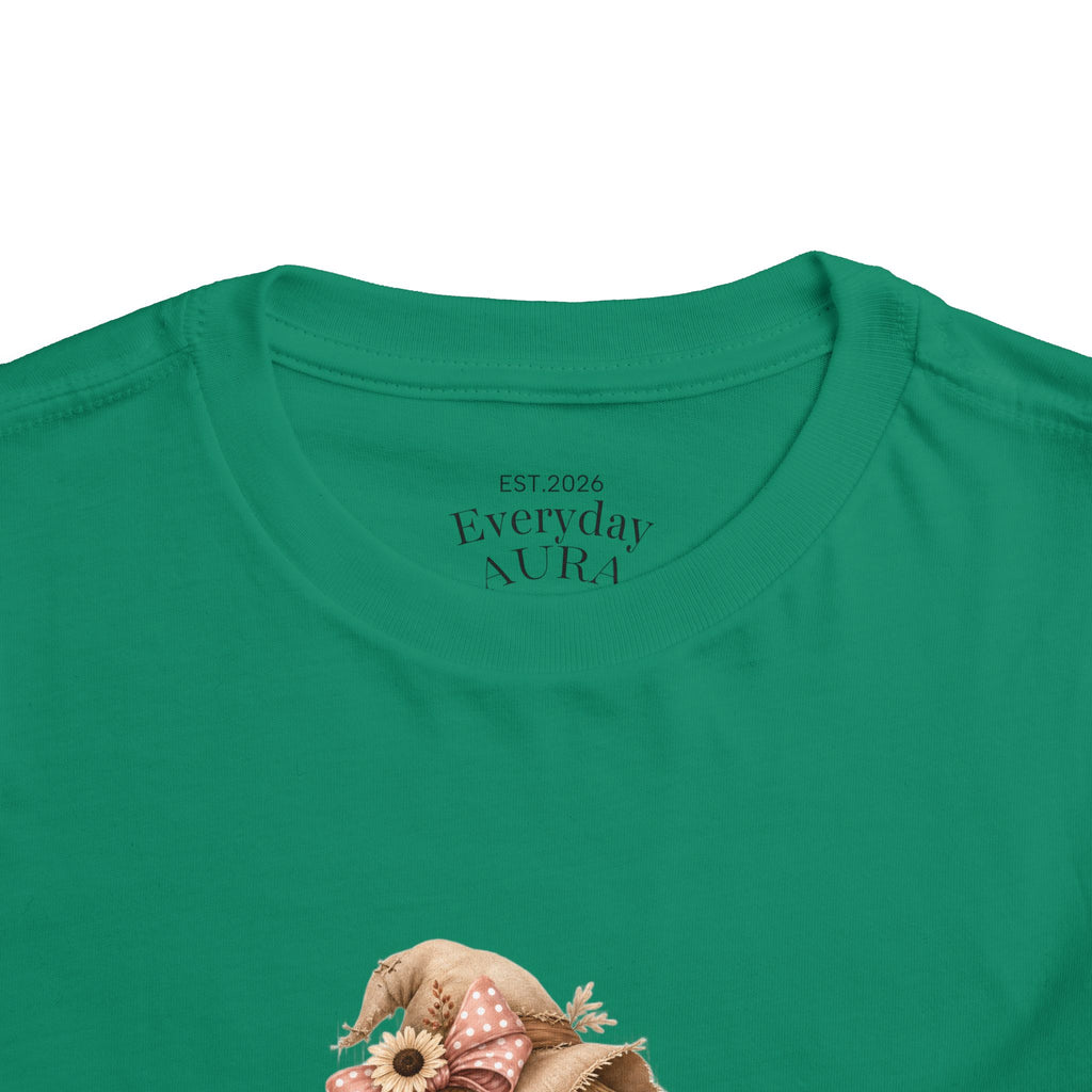 Toddler Tee — Autumn Scarecrow Pumpkin & Sunflower Fall Graphic