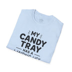 Candy Tray T-Shirt — "My Candy Tray Has a Waiting List" Halloween Candy Shirt