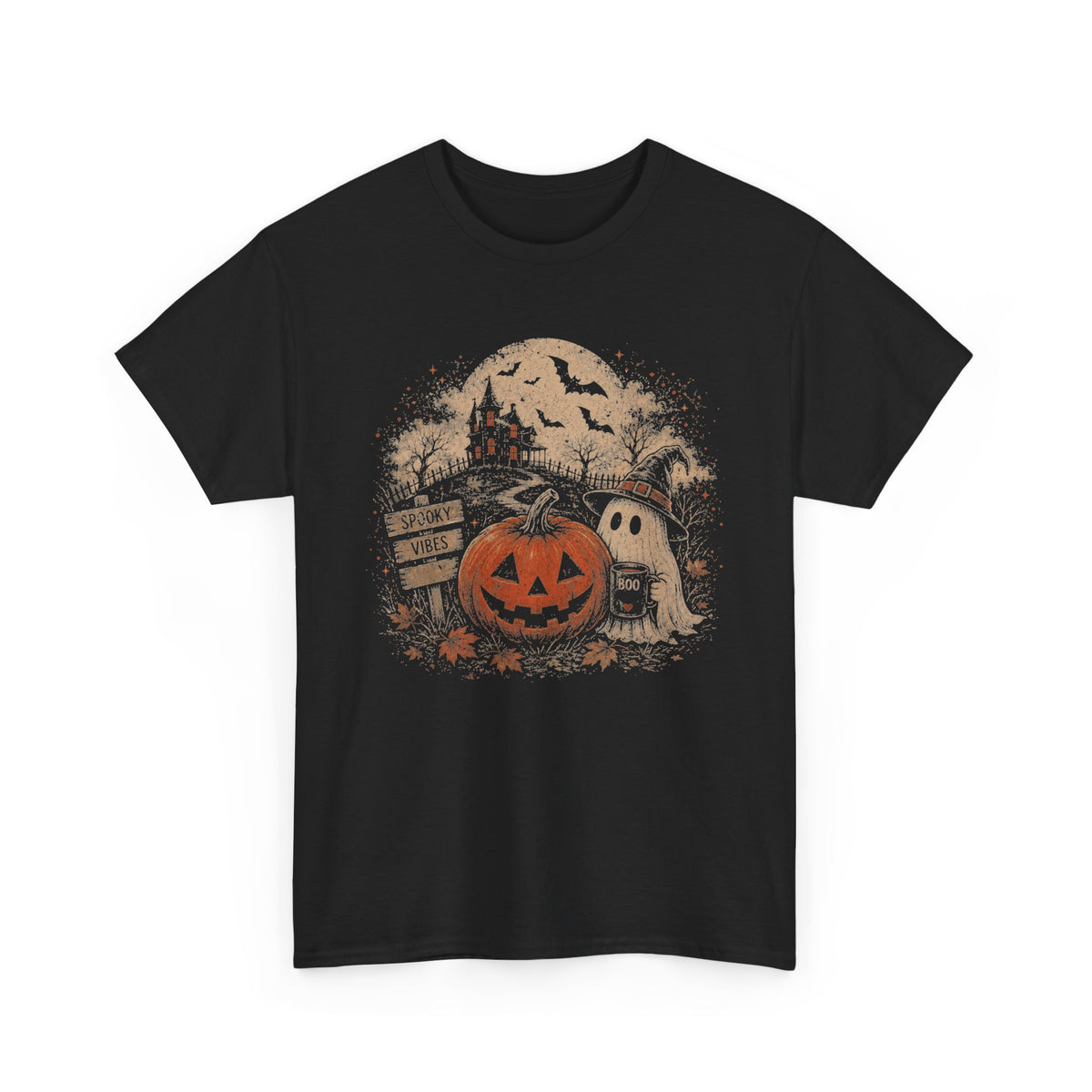 Vintage Halloween Pumpkin Ghost Tee