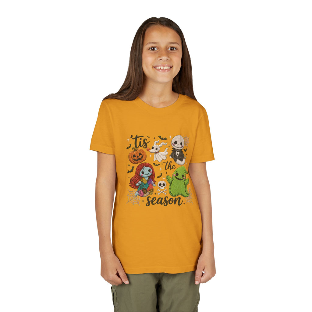 Youth Tee — 'Tis the Season' Cute Halloween Characters Graphic