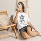 My Pumpkin Pillow Is In Charge T-Shirt — Cute Halloween Fall Graphic Tee