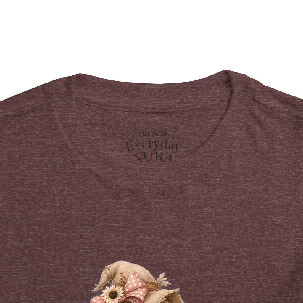 Toddler Tee — Autumn Scarecrow Pumpkin & Sunflower Fall Graphic