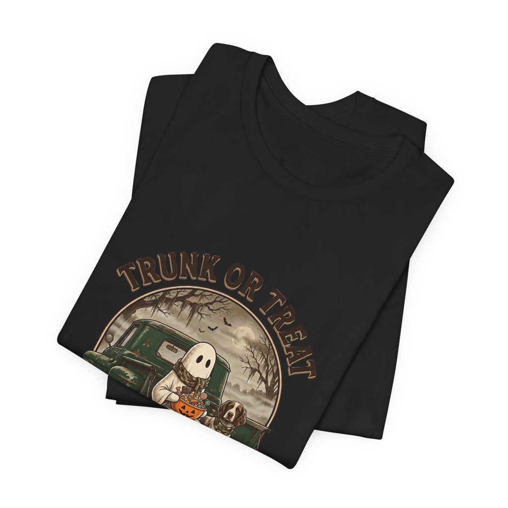 Trunk or Treat Vintage Ghost Tee | Spooky Hunting Halloween Shirt