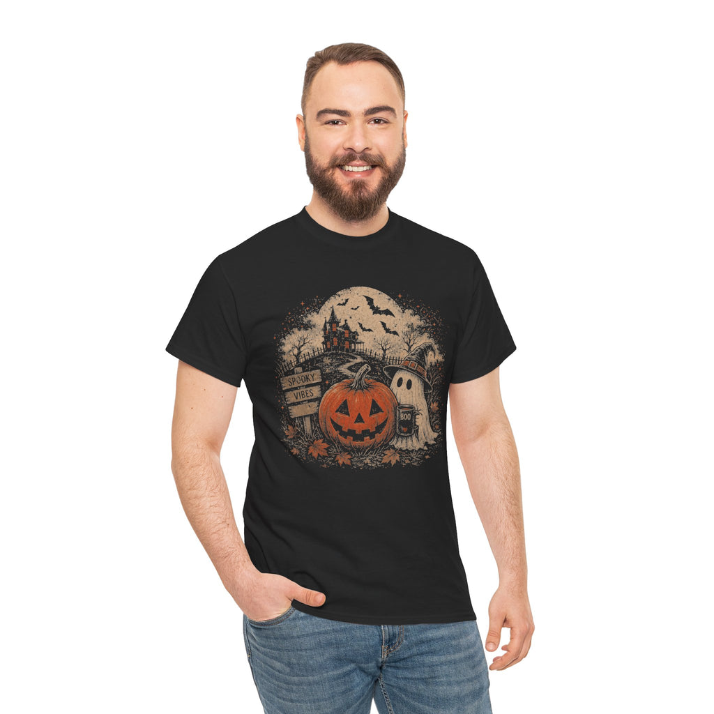 Vintage Halloween Pumpkin Ghost Tee