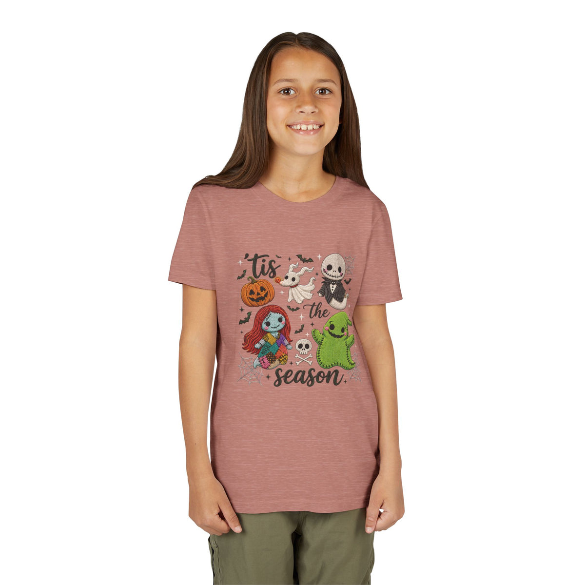 Youth Tee — 'Tis the Season' Cute Halloween Characters Graphic