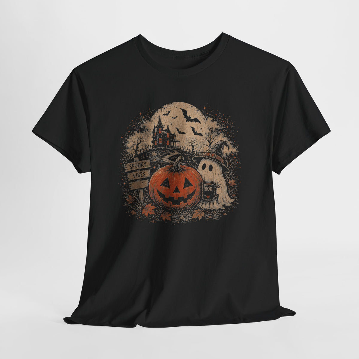 Vintage Halloween Pumpkin Ghost Tee