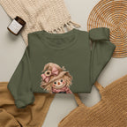 Fall Scarecrow Crewneck Sweatshirt — Cute Pumpkin & Sunflower Autumn Design
