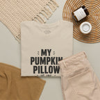 My Pumpkin Pillow Is In Charge T-Shirt — Cute Halloween Fall Graphic Tee