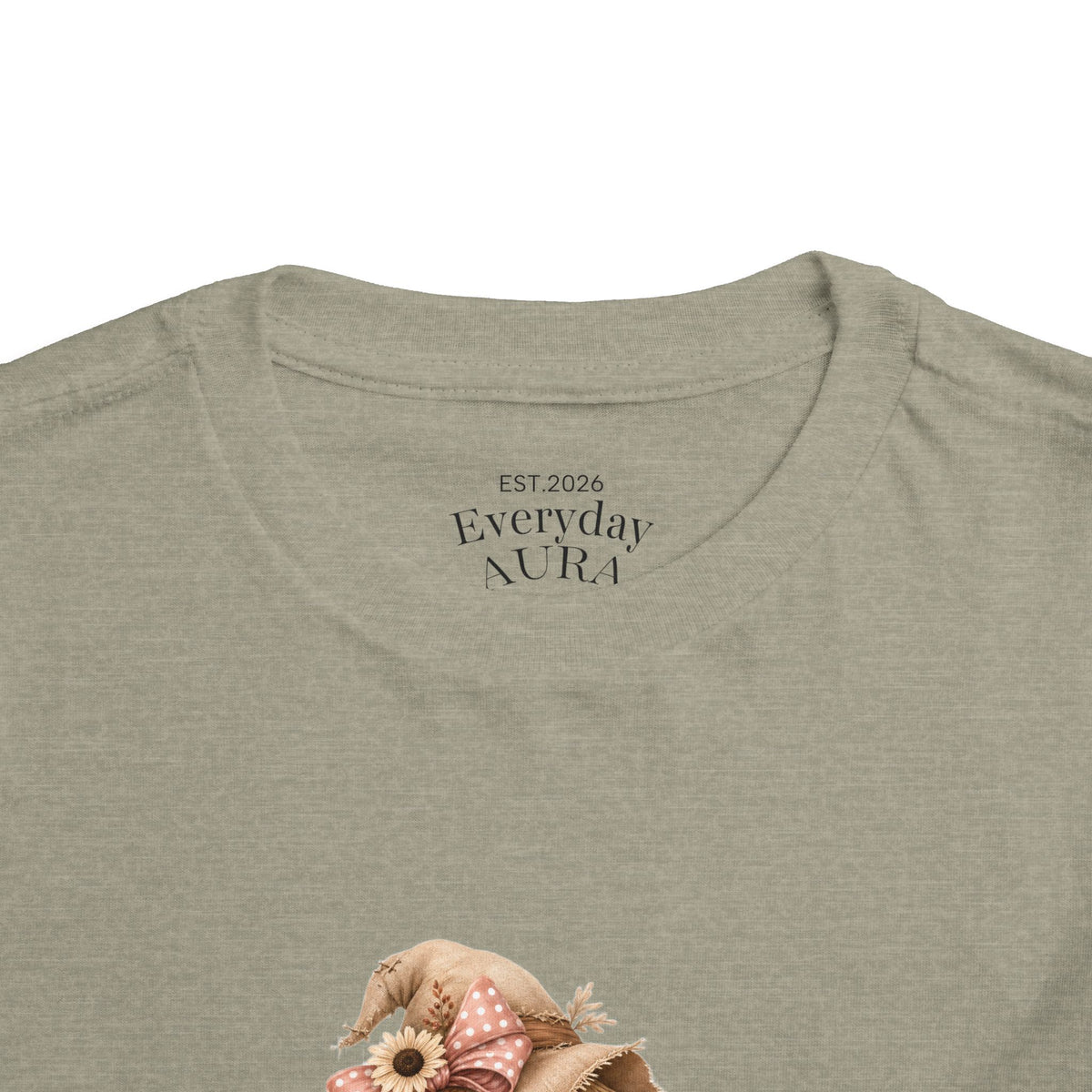 Toddler Tee — Autumn Scarecrow Pumpkin & Sunflower Fall Graphic