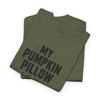 My Pumpkin Pillow Is In Charge T-Shirt — Cute Halloween Fall Graphic Tee