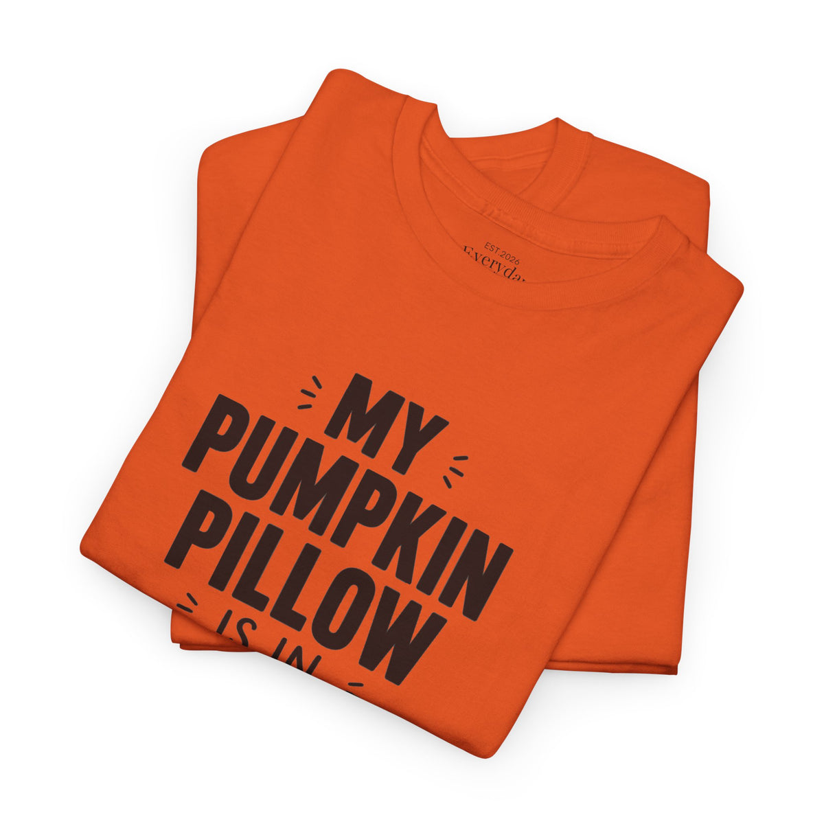 My Pumpkin Pillow Is In Charge T-Shirt — Cute Halloween Fall Graphic Tee