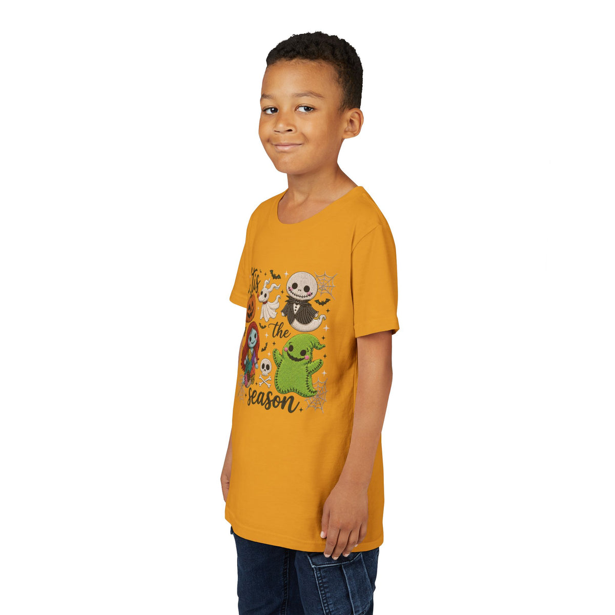 Youth Tee — 'Tis the Season' Cute Halloween Characters Graphic