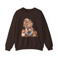 Fall Scarecrow Crewneck Sweatshirt — Cute Pumpkin & Sunflower Autumn Design