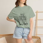 Scary Family Skeleton Tee — Halloween Orange Graphic T-Shirt