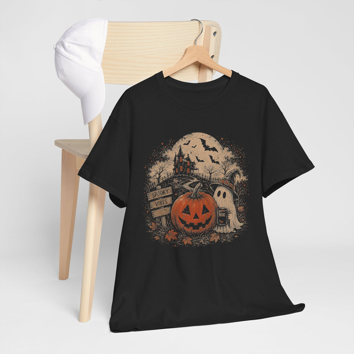 Vintage Halloween Pumpkin Ghost Tee
